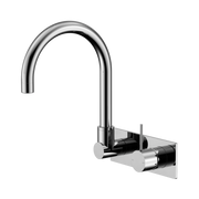 Nero Mecca Wall Mixer Set Swivel Spout Handle Up, Chrome