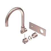 Nero Mecca Wall Mixer Set Swivel Spout Handle Up Trim Kits Only, Brushed Bronze
