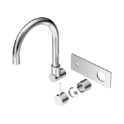 Nero Mecca Wall Mixer Set Swivel Spout Handle Up Trim Kits Only, Chrome