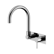 Nero Mecca Wall Mixer Set Swivel Spout, Chrome