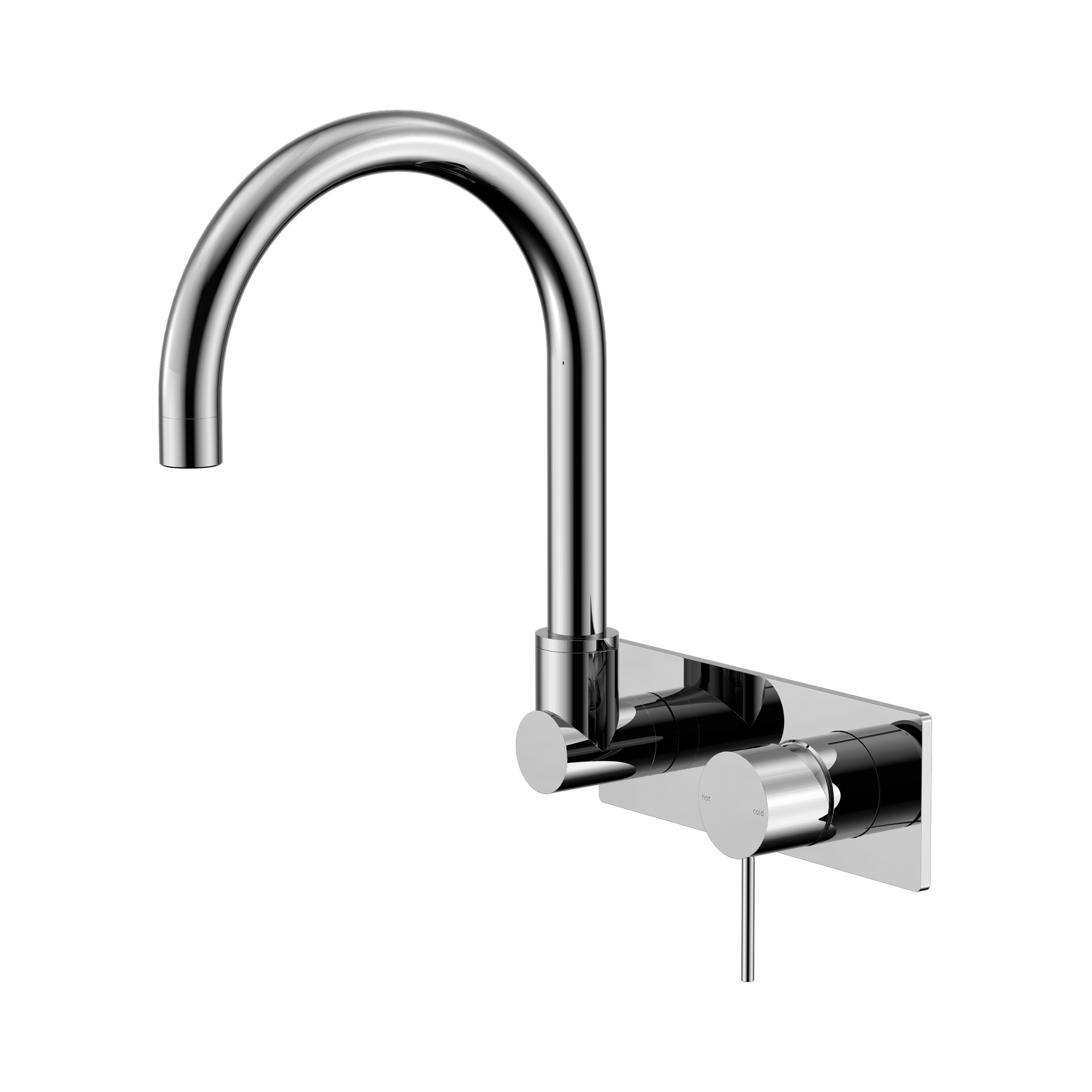 Nero Mecca Wall Mixer Set Swivel Spout, Chrome