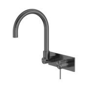 Nero Mecca Wall Mixer Set Swivel Spout, Gun Metal