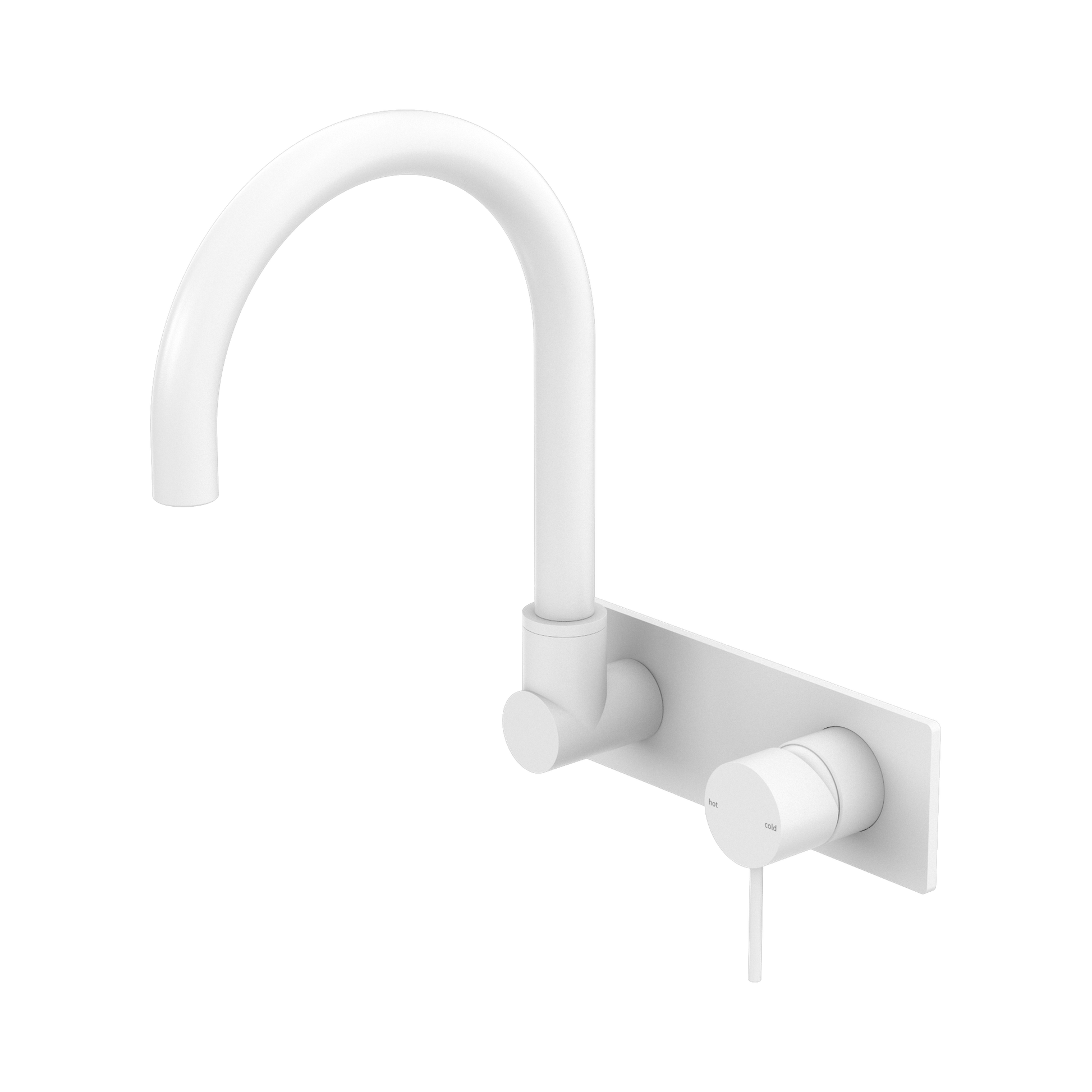 Nero Mecca Wall Mixer Set Swivel Spout, Matte White