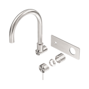 Nero Mecca Wall Mixer Set Swivel Spout Trim Kits Only, Brushed Nickel