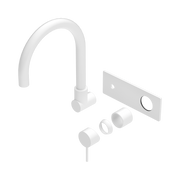 Nero Mecca Wall Mixer Set Swivel Spout Trim Kits Only, Matte White