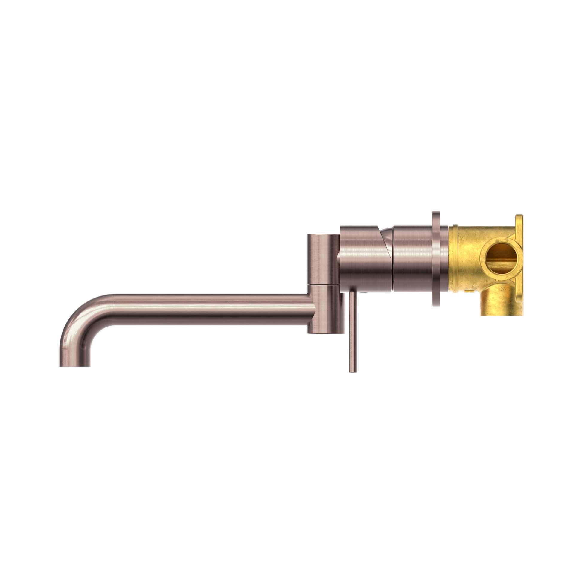 Nero Mecca Wall Mixer Set Swivel Spout 225mm, Brushed Bronze