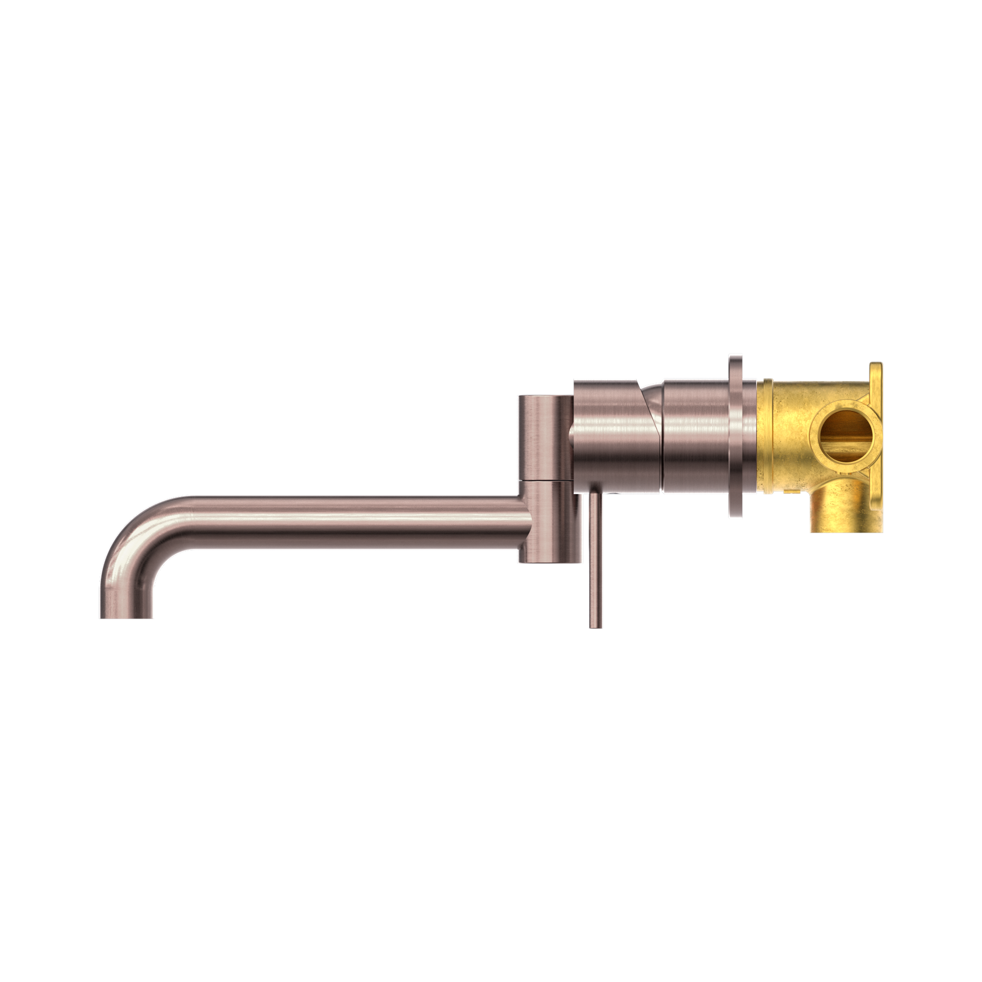 Nero Mecca Wall Mixer Set Swivel Spout 225mm, Brushed Bronze