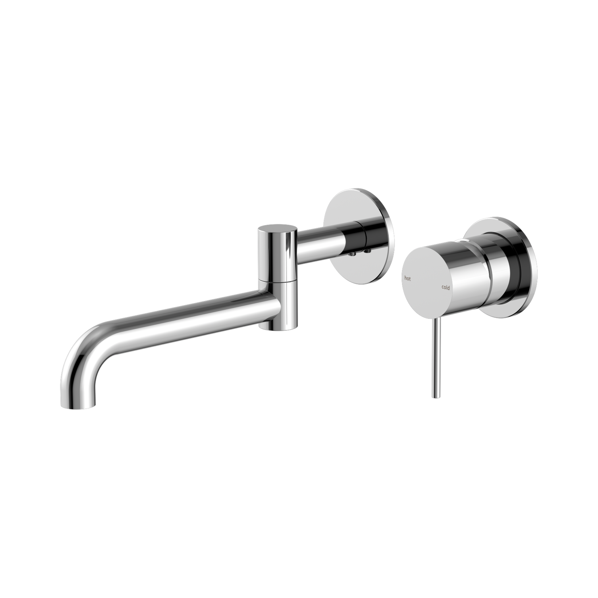 Nero Mecca Wall Mixer Set Swivel Spout 225mm, Chrome