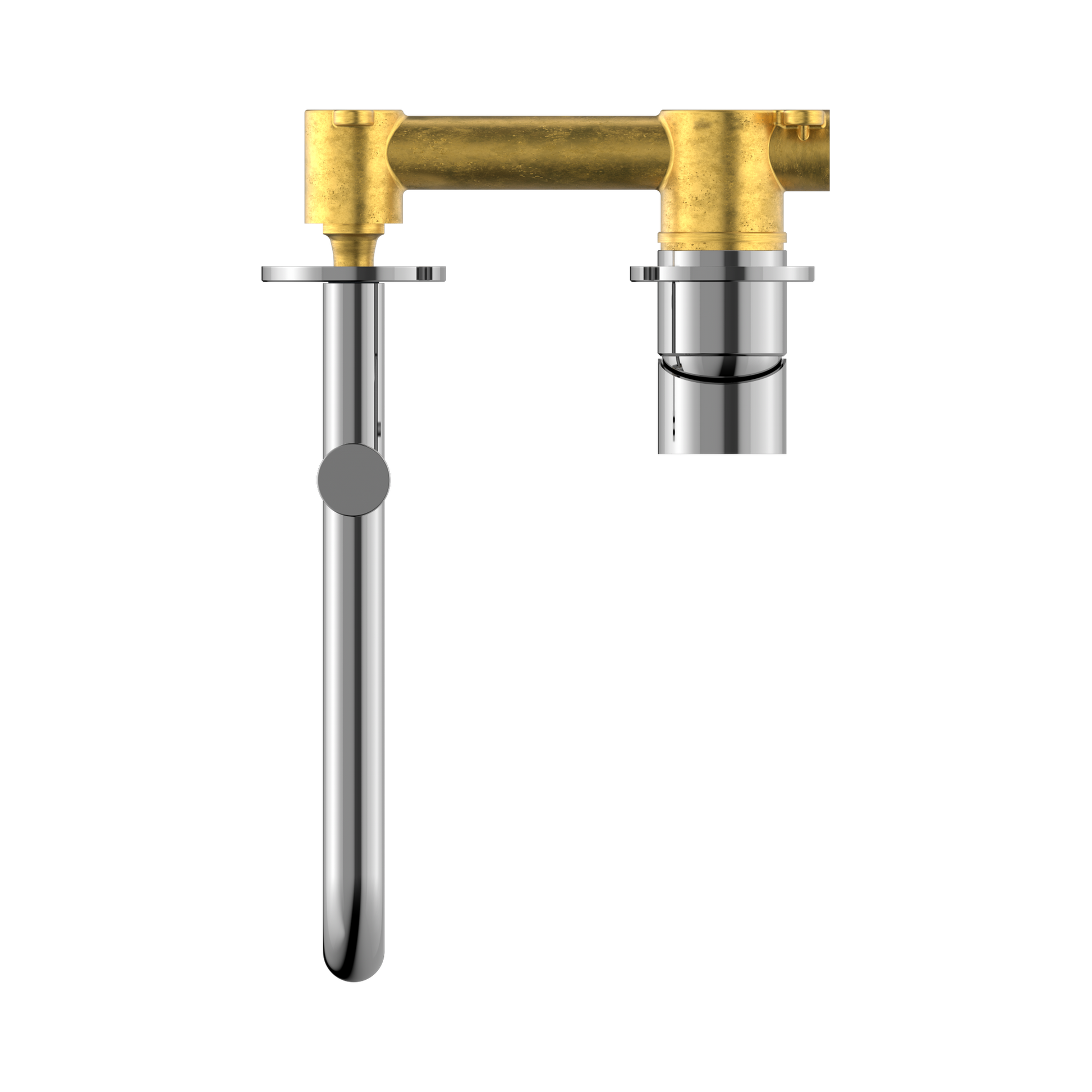 Nero Mecca Wall Mixer Set Swivel Spout 225mm, Chrome