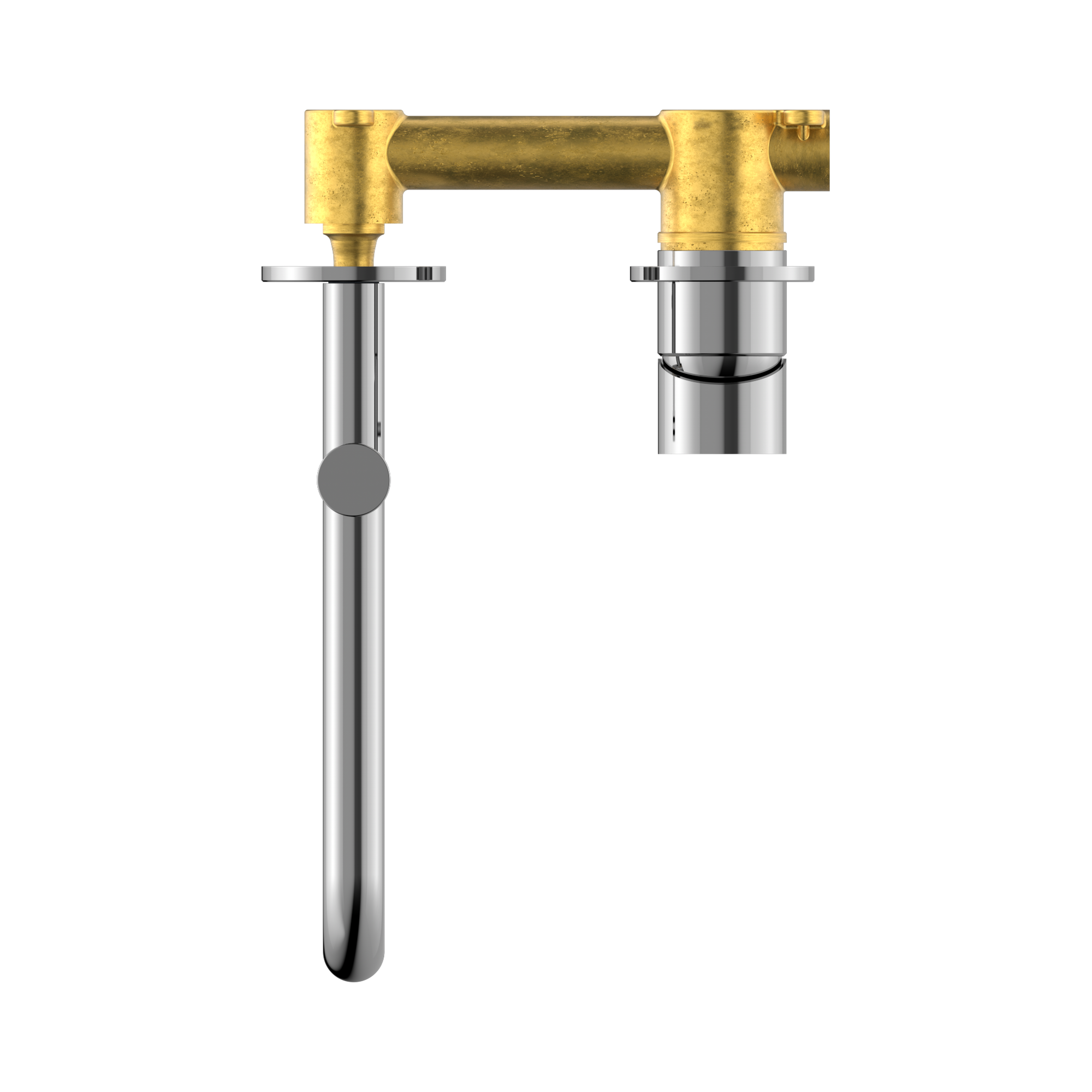 Nero Mecca Wall Mixer Set Swivel Spout 225mm, Chrome