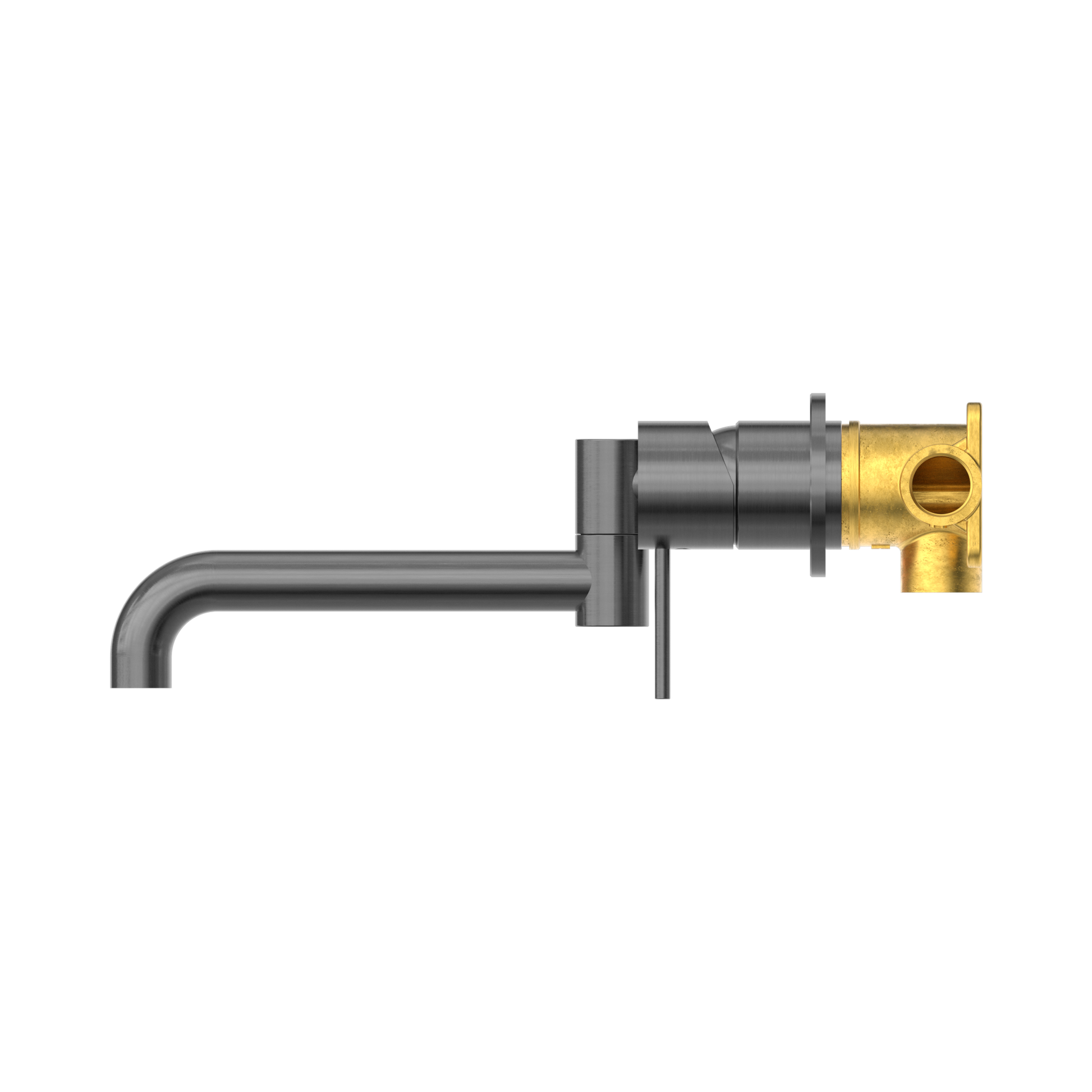 Nero Mecca Wall Mixer Set Swivel Spout 225mm, Gun Metal