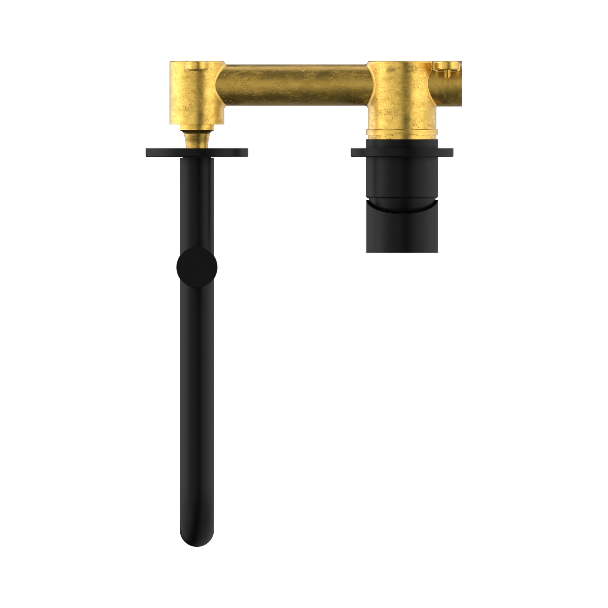 Nero Mecca Wall Mixer Set Swivel Spout 225mm, Matte Black