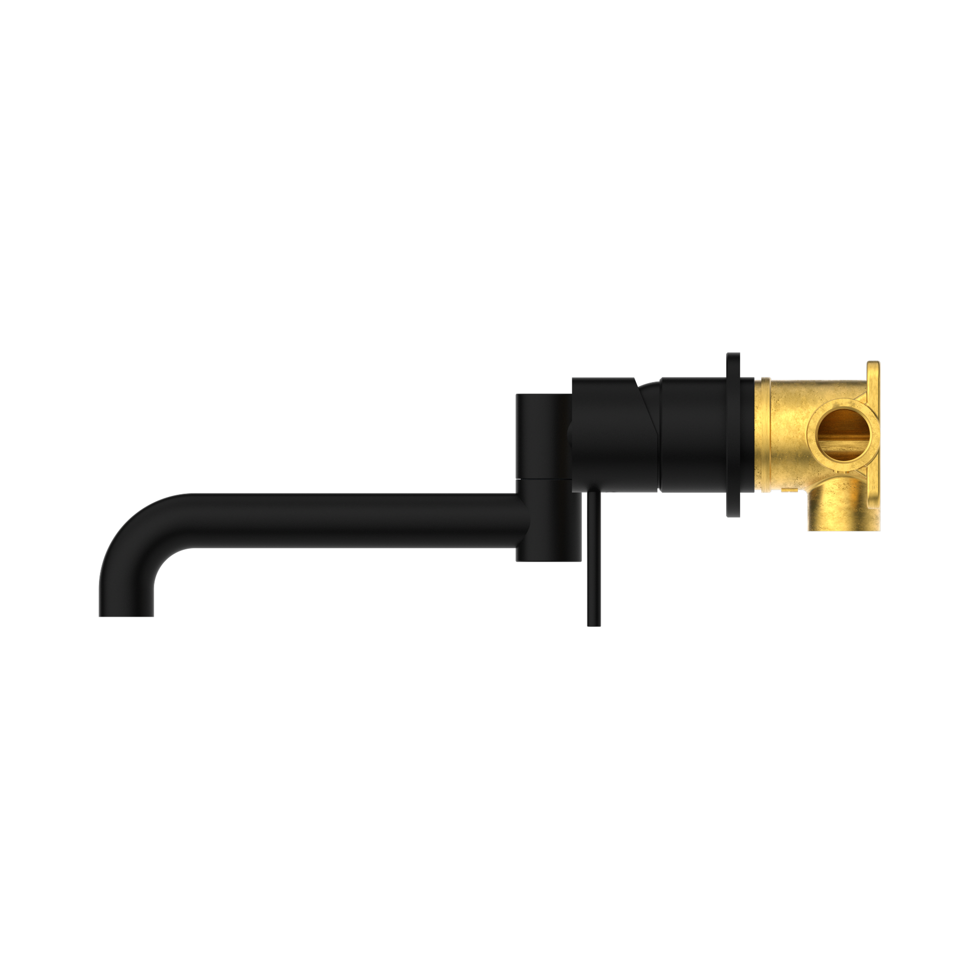Nero Mecca Wall Mixer Set Swivel Spout 225mm, Matte Black