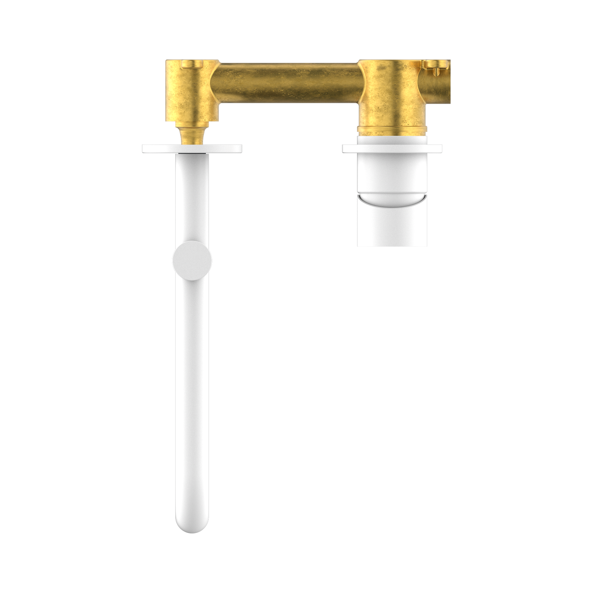 Nero Mecca Wall Mixer Set Swivel Spout 225mm, Matte White