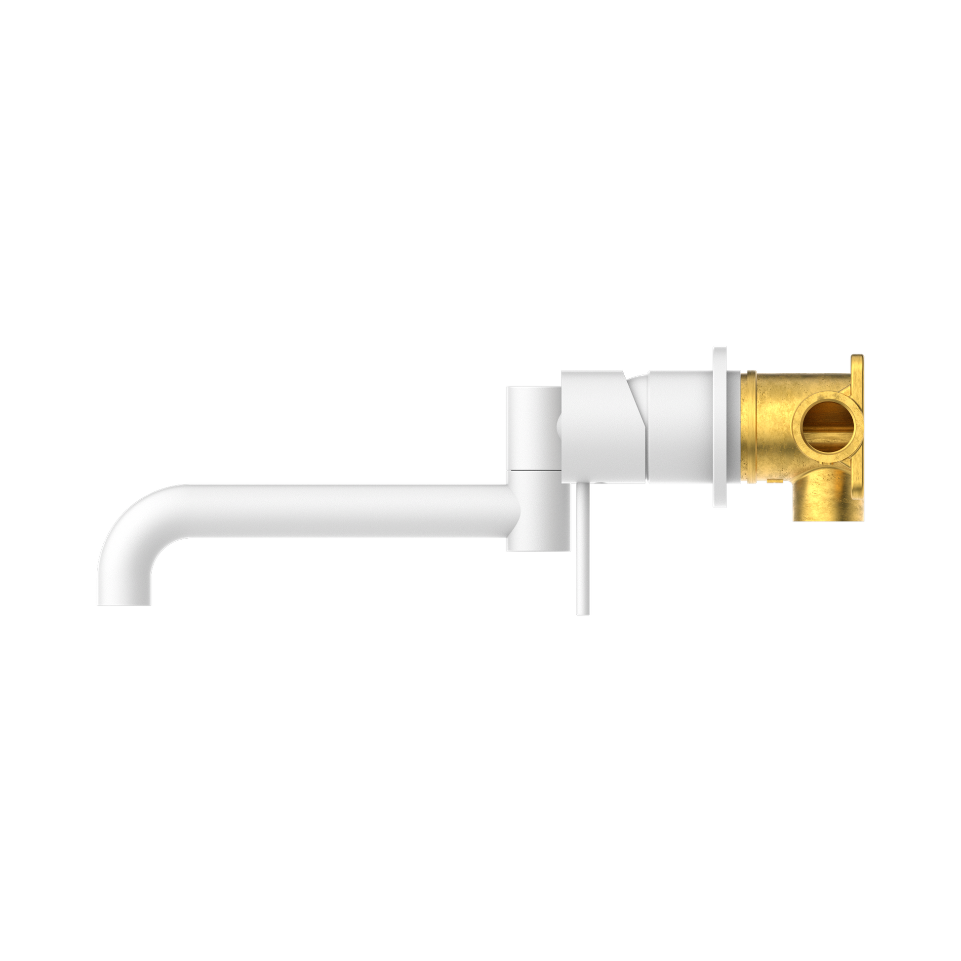 Nero Mecca Wall Mixer Set Swivel Spout 225mm, Matte White