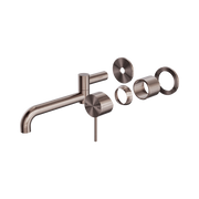 Nero Mecca Wall Mixer Set Swivel Spout 225mm Trim Kits Only, Brushed Bronze