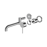 Nero Mecca Wall Mixer Set Swivel Spout 225mm Trim Kits Only, Chrome