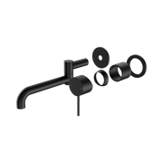 Nero Mecca Wall Mixer Set Swivel Spout 225mm Trim Kits Only, Matte Black