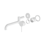 Nero Mecca Wall Mixer Set Swivel Spout 225mm Trim Kits Only, Matte White