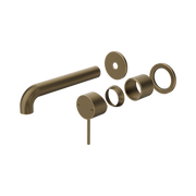 Nero Mecca Wall Basin/Bath Mixer Separate Back Plate 160mm Trim Kits Only, Tumbled Antique Brass