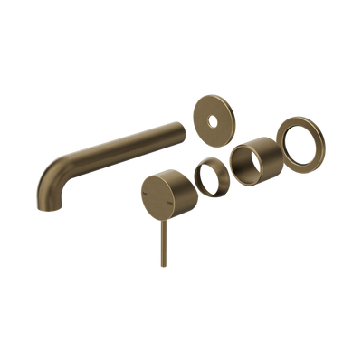 Nero Mecca Wall Basin/Bath Mixer Separate Back Plate 160mm Trim Kits Only, Tumbled Antique Brass