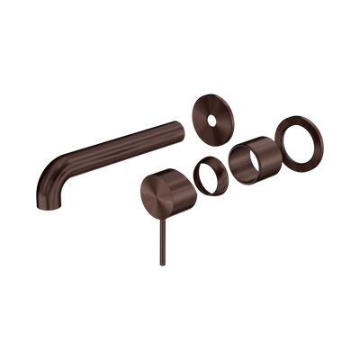 Nero Mecca Wall Basin/Bath Mixer Separate Back Plate 185mm Trim Kits Only, Rome Bronze