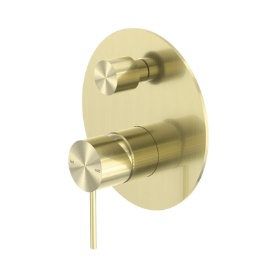 Nero Mecca Shower Mixer With Diverter, Brushed Gold