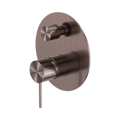 Nero Mecca Shower Mixer With Diverter, Brushed Bronze