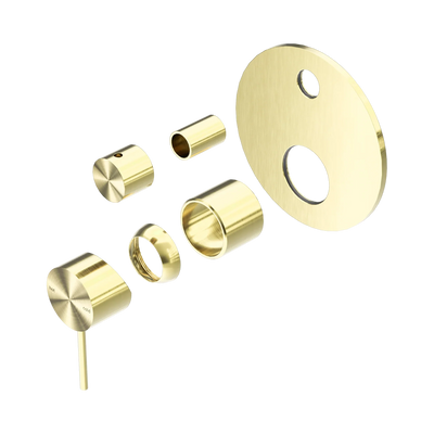 Nero Mecca Shower Mixer With Diverter Trim Kits Only, Brushed Gold