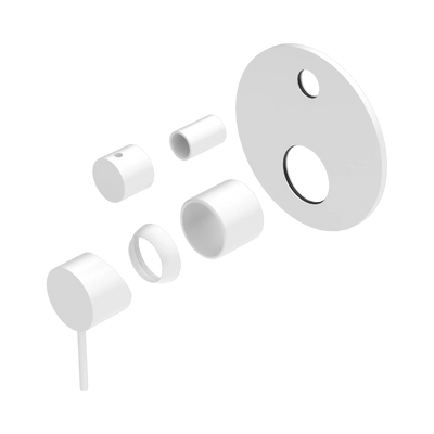 Nero Mecca Shower Mixer With Diverter Trim Kits Only, Matte White