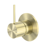 Nero Mecca Wall/Shower Mixer Handle Up 80mm Plate, Brushed Gold