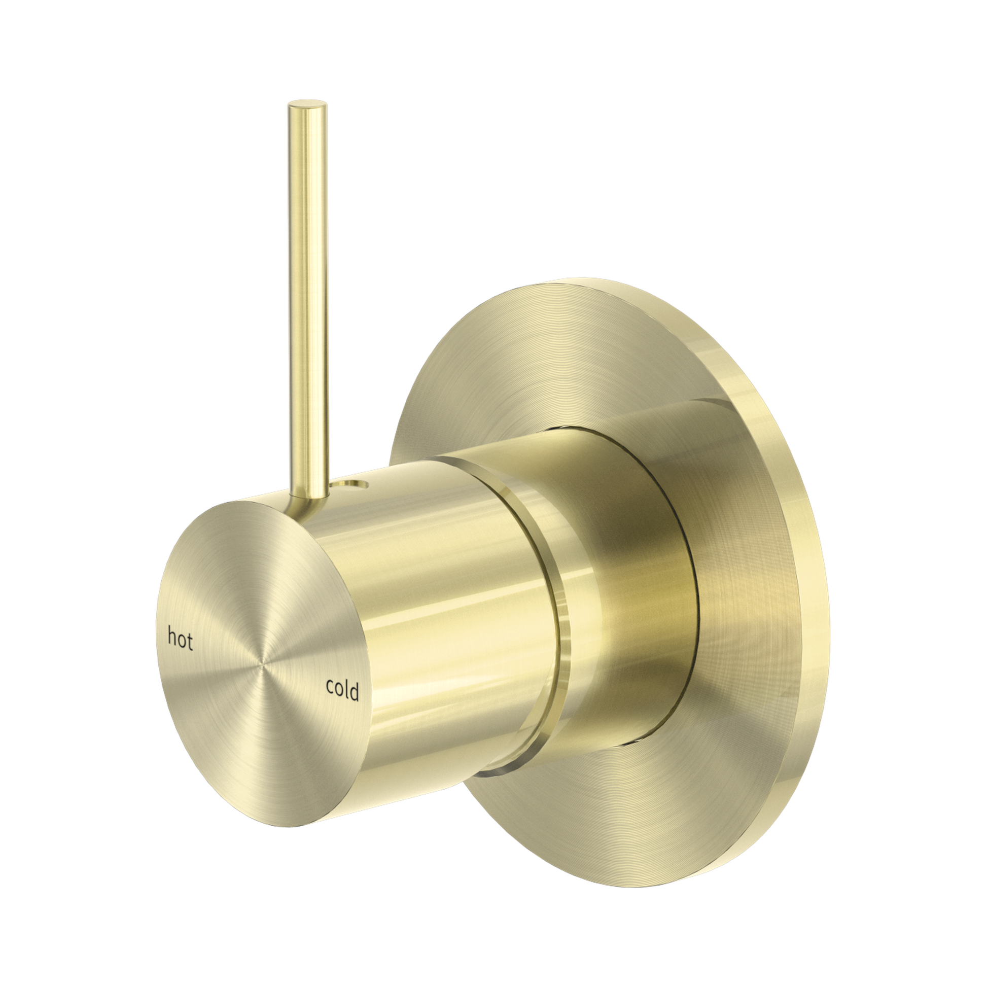 Nero Mecca Wall/Shower Mixer Handle Up 80mm Plate, Brushed Gold