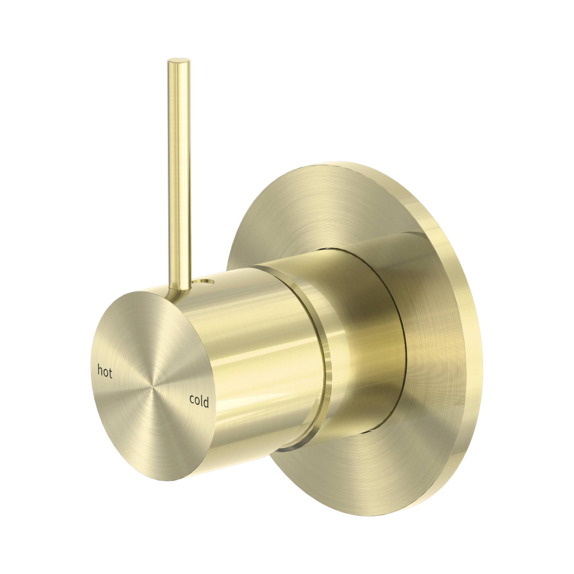 Nero Mecca Wall/Shower Mixer Handle Up 80mm Plate, Brushed Gold