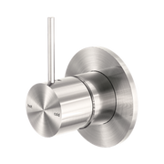 Nero Mecca Wall/Shower Mixer Handle Up 80mm Plate, Brushed Nickel