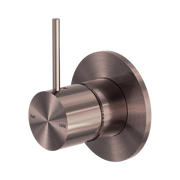 Nero Mecca Wall/Shower Mixer Handle Up 80mm Plate, Brushed Bronze