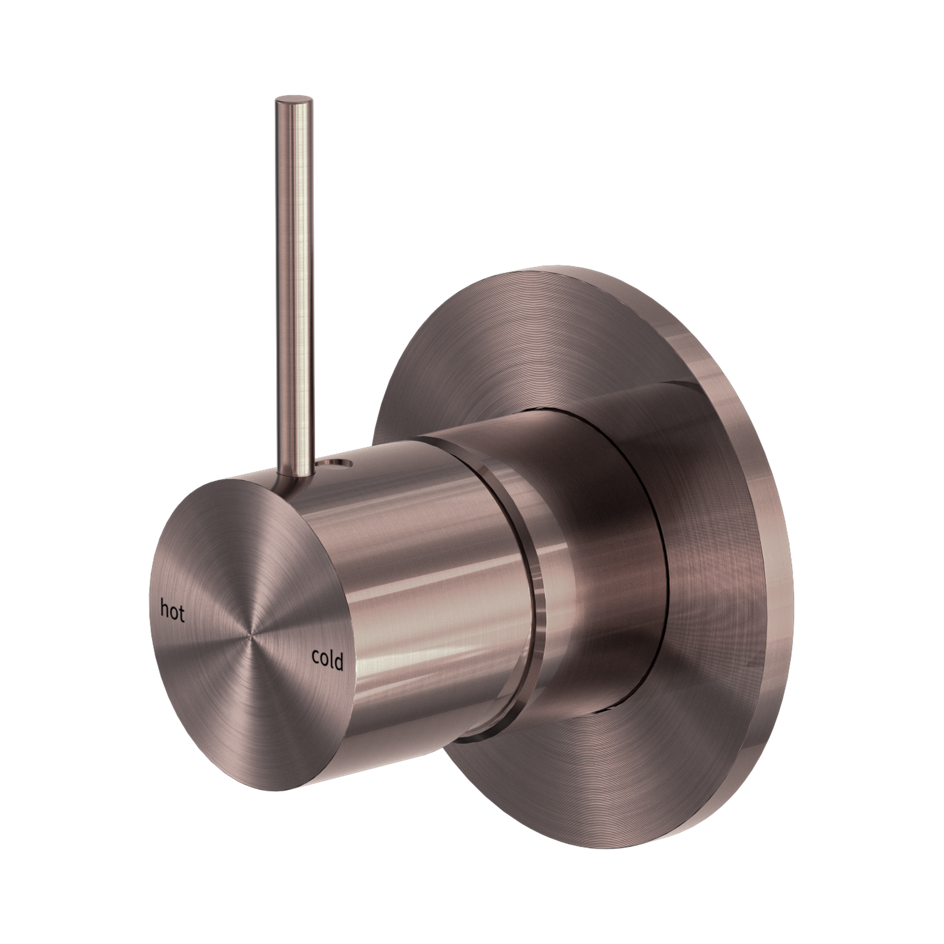 Nero Mecca Wall/Shower Mixer Handle Up 80mm Plate, Brushed Bronze
