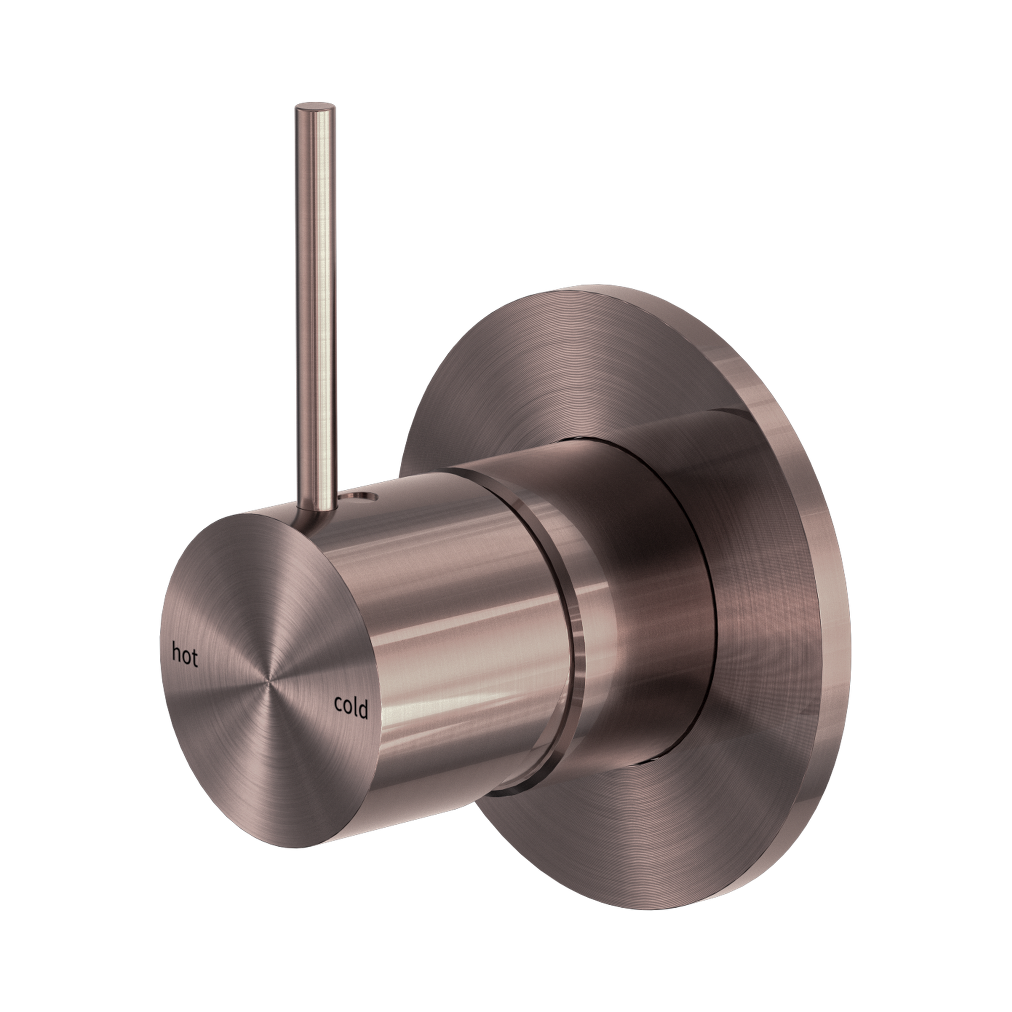 Nero Mecca Wall/Shower Mixer Handle Up 80mm Plate, Brushed Bronze
