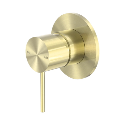 Nero Mecca Shower Mixer 80mm Plate, Brushed Gold