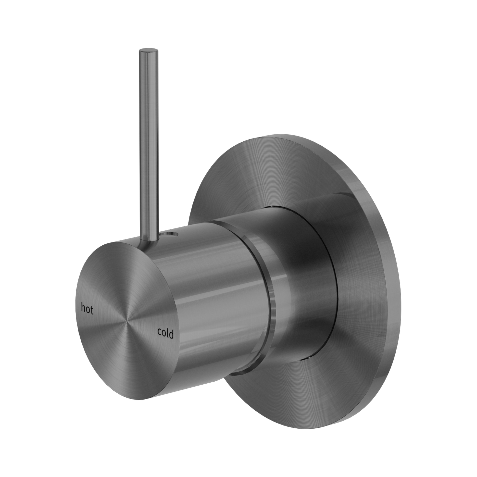 Nero Mecca Wall/Shower Mixer Handle Up 80mm Plate, Gun Metal