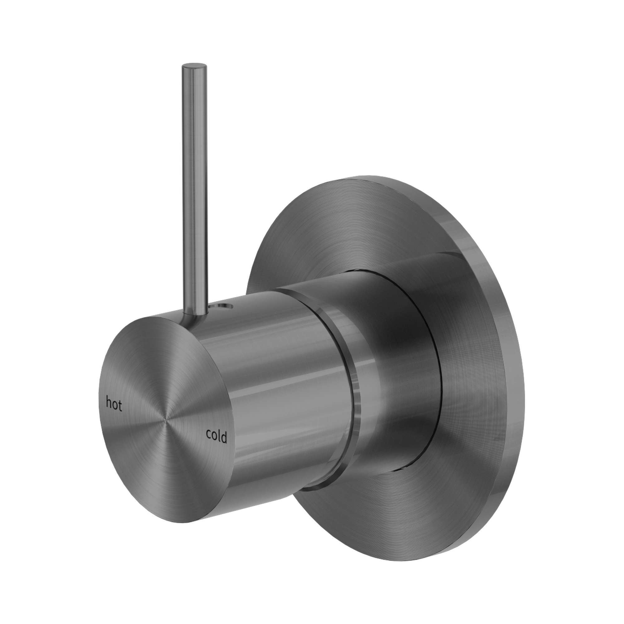 Nero Mecca Wall/Shower Mixer Handle Up 80mm Plate, Gun Metal