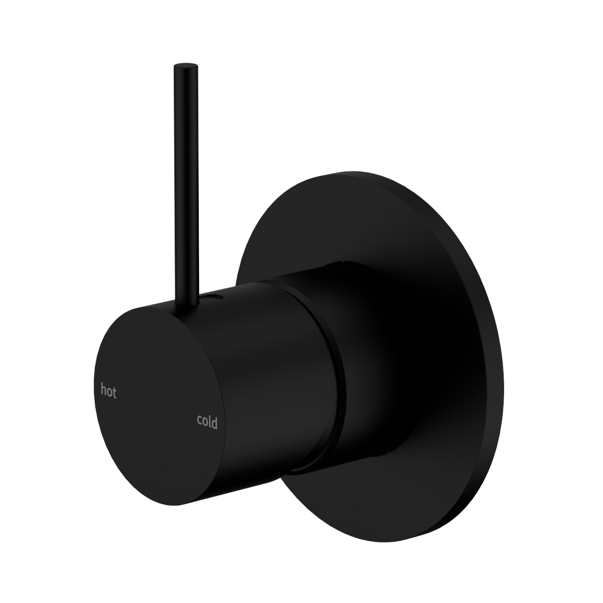 Nero Mecca Wall/Shower Mixer Handle Up 80mm Plate, Matte Black
