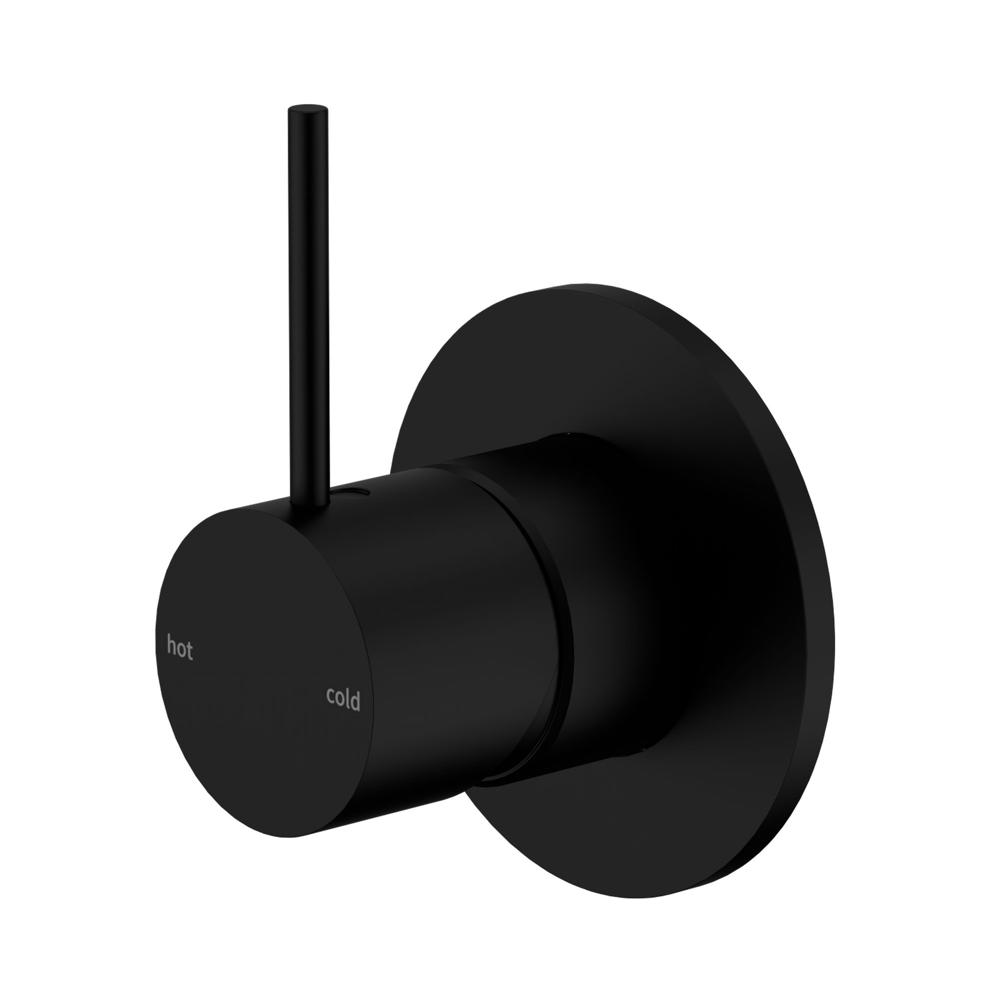 Nero Mecca Wall/Shower Mixer Handle Up 80mm Plate, Matte Black