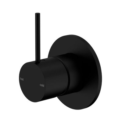 Nero Mecca Shower Mixer Handle Up 80mm Plate, Matte Black