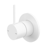Nero Mecca Wall/Shower Mixer Handle Up 80mm Plate, Matte White