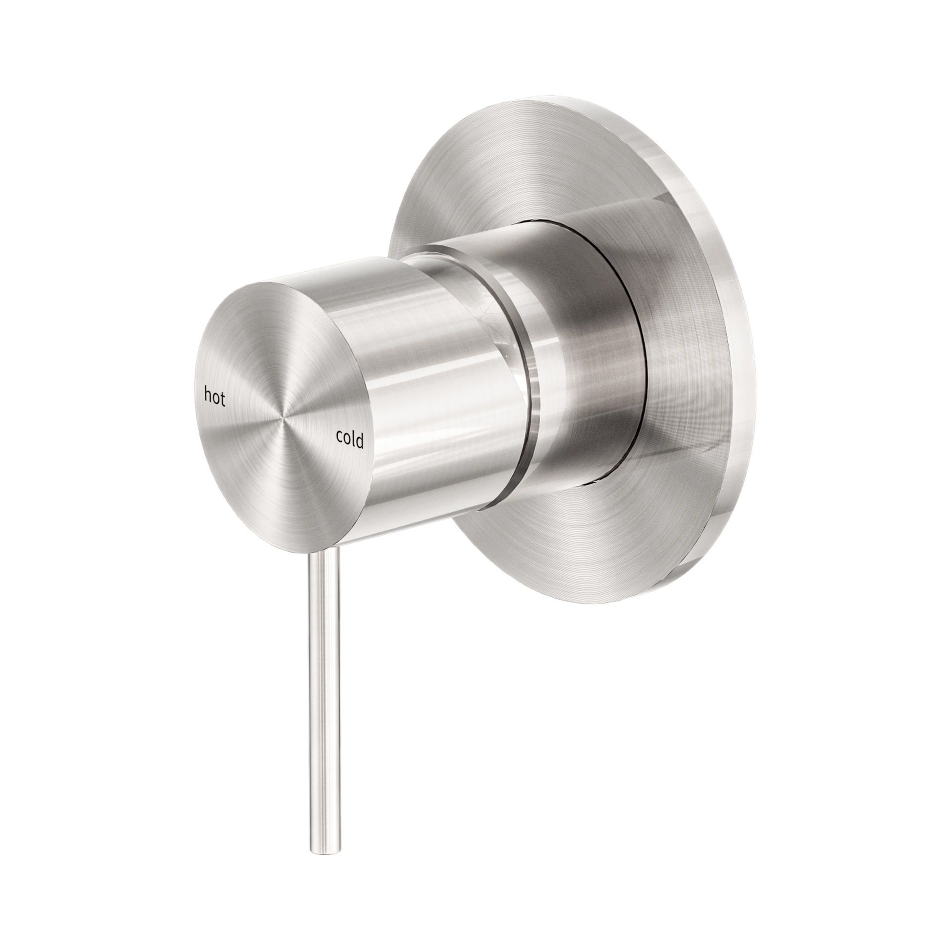 Nero Mecca Wall/Shower Mixer 80mm Plate, Brushed Nickel