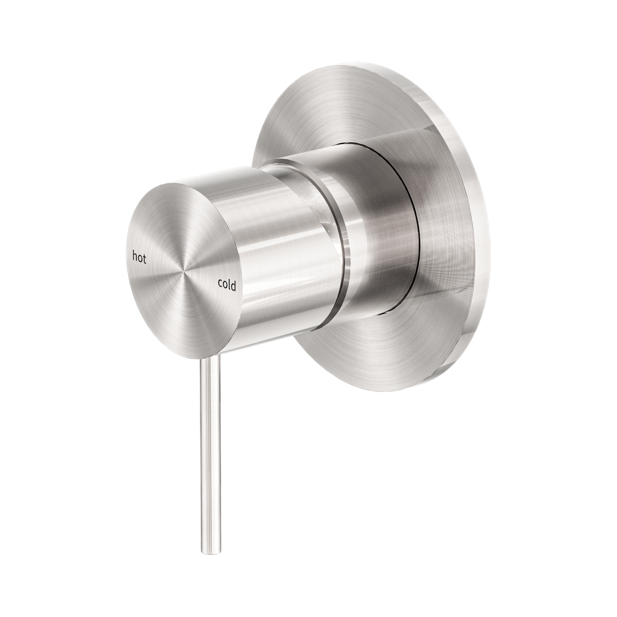 Nero Mecca Wall/Shower Mixer 80mm Plate, Brushed Nickel