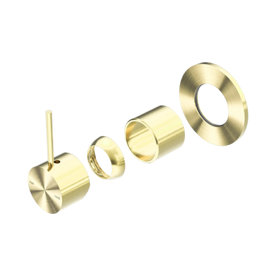 Nero Mecca Shower Mixer Handle Up 80mm Plate Trim Kits Only, Brushed Gold