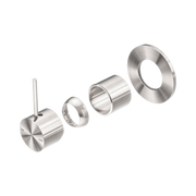 Nero Mecca Wall/Shower Mixer Handle Up 80mm Plate Trim Kits Only, Brushed Nickel