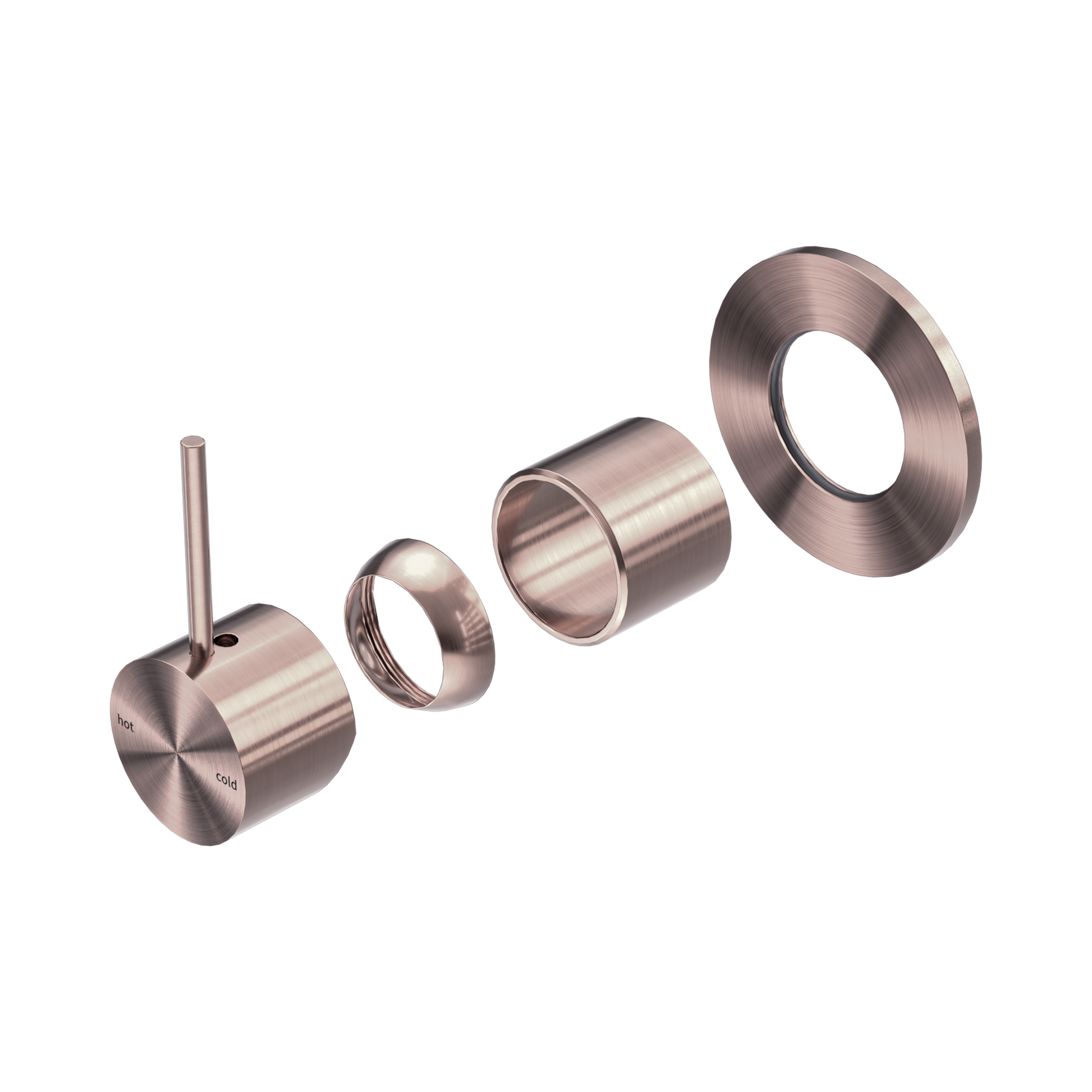 Nero Mecca Wall/Shower Mixer Handle Up 80mm Plate Trim Kits Only, Brushed Bronze