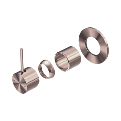 Nero Mecca Shower Mixer Handle Up 80mm Plate Trim Kits Only, Brushed Bronze